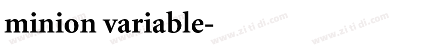 minion variable字体转换